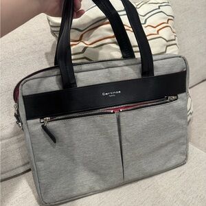 Cartinoe Black and Gray Laptop Bag